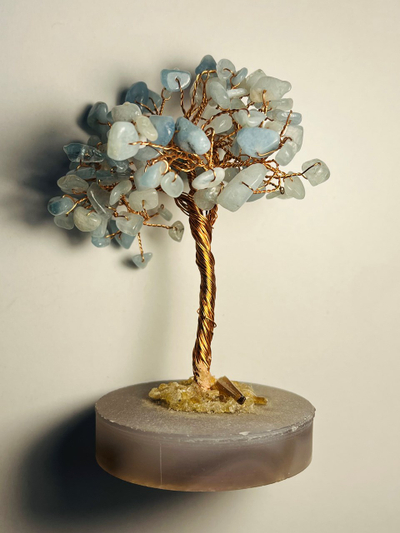 Gurë natyral Dar Kuarc, 12 cm, të kaltër