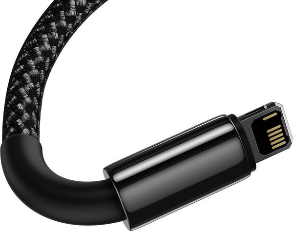 Kabllo Baseus USB në Lightning, 2.4 A, 2 m, e zezë 