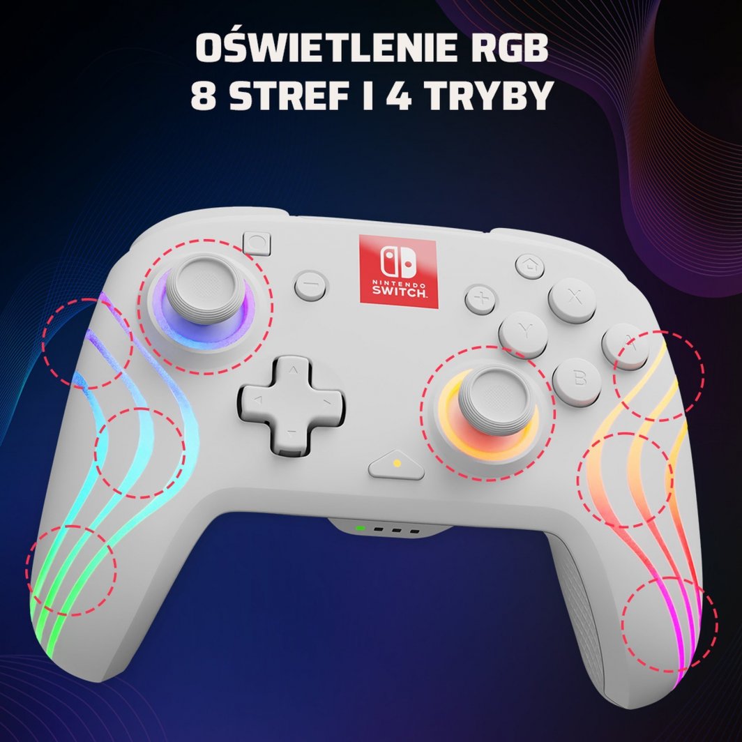 Kontroller PDP Afterglow Wave, wireless, i bardhë