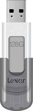 USB Flash Drive Lexar (LJDV100-128ABGY), 128 GB, e hirtë/ bardhë