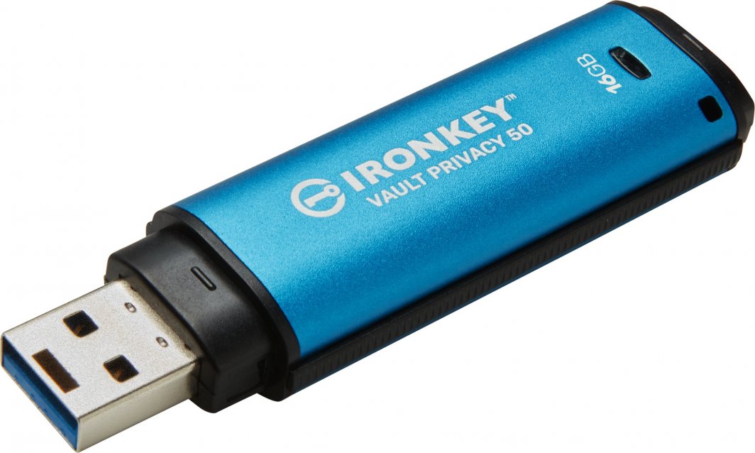 USB Pendrive Kingston IronKey Vault Privacy 50, 16 GB, i kaltër