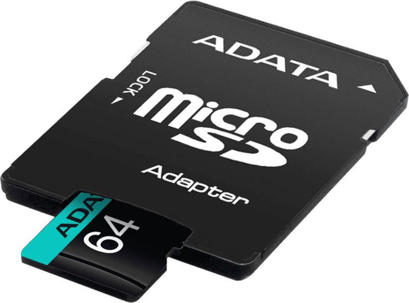 MicroSDXC Premier Pro 64GB UHS1 U3 V30 A2 + adapter (AUSDX64GUI3V30SA2-RA1)