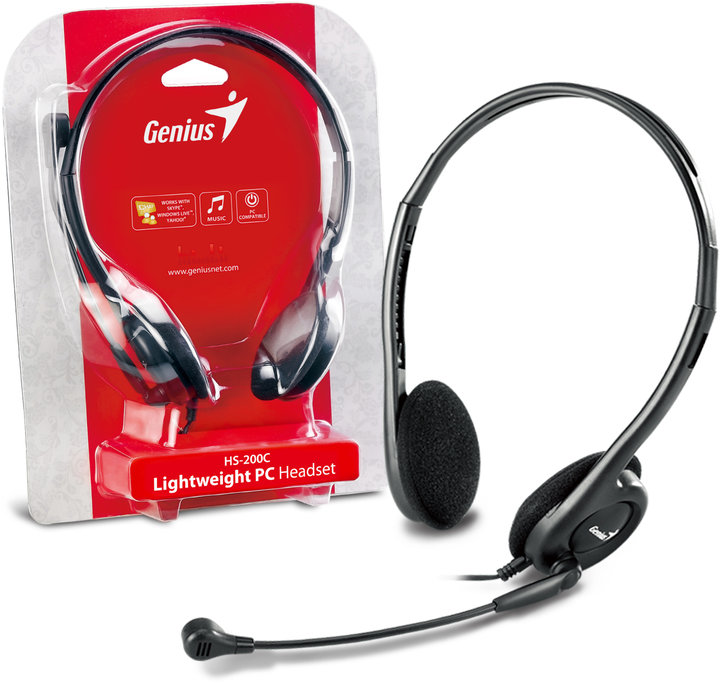 Kufje Genius HS-200C, të zeza