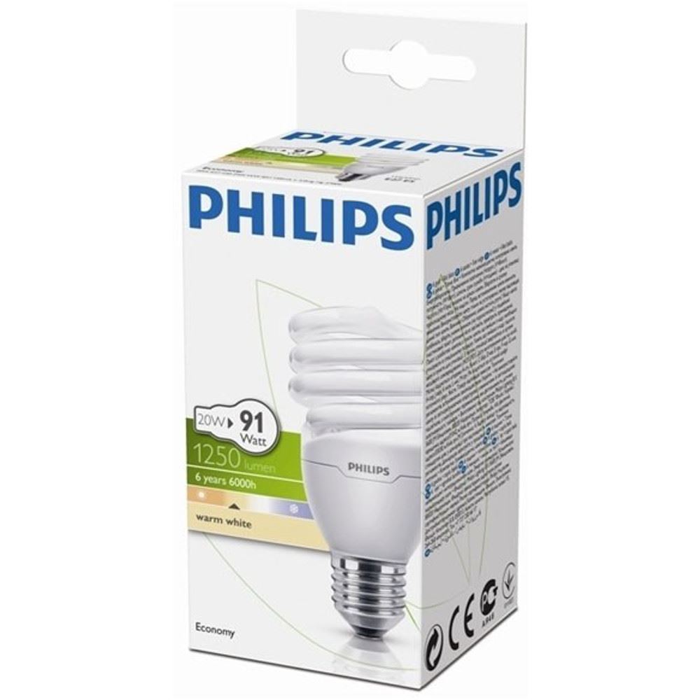 Poç PHILIPS, EconomyTwister, 20W, WW, E27, 220-240V, 1PF/6