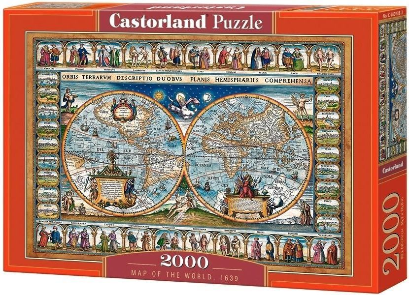 Puzzle Castorland Harta botërore, 2000 copë
