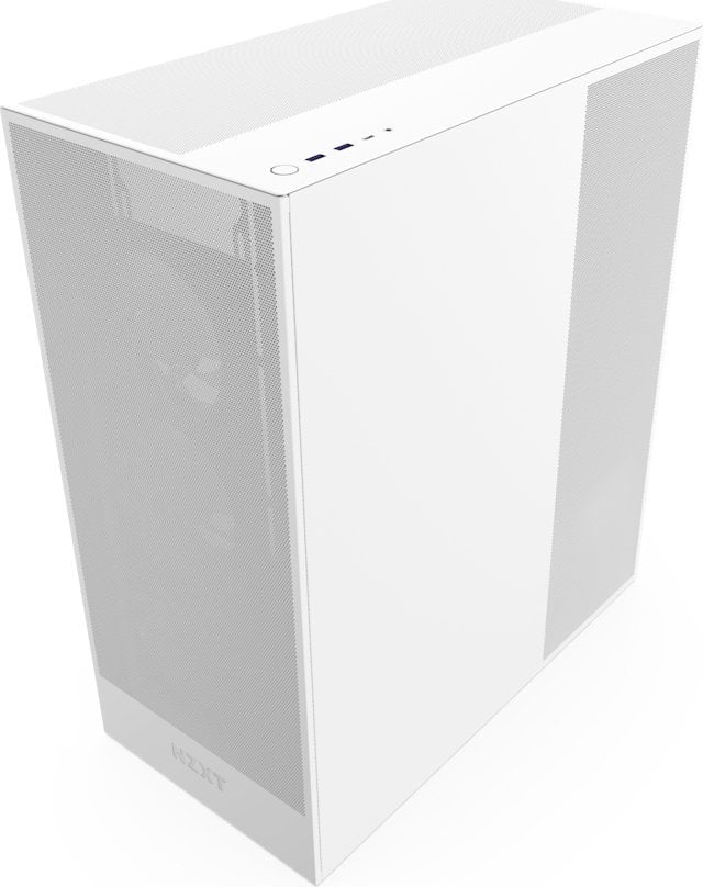 Куќиште за компјутер Nzxt H7 Flow, бело, Midi Tower