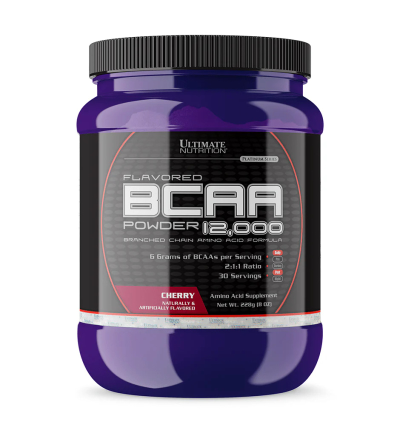 Aminoacide Ultimate Nutrition BCAA Powder, 12000 30 serv, 228g, Cherry