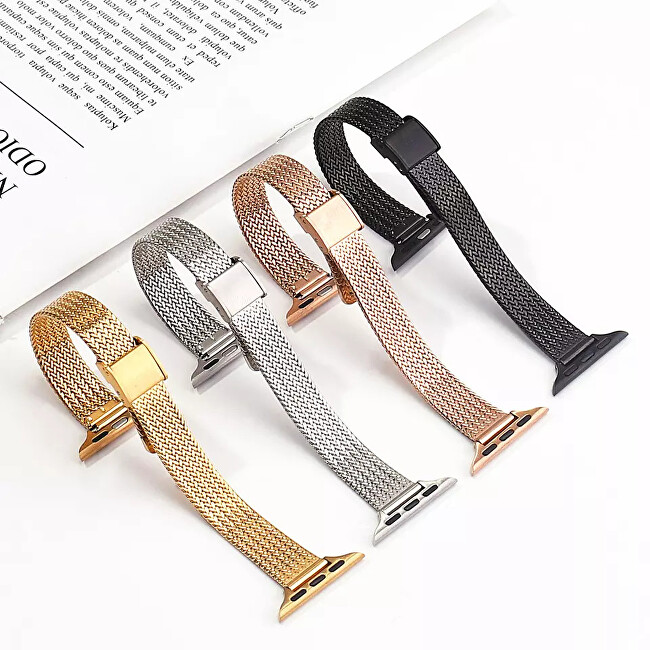 Милански челичен ремен за Apple Watch 42/44/45/49 mm, сив