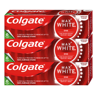Set pastë zbardhuese për dhëmbë Colgate Max White One kCLG085, 3 x 75 ml
