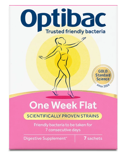 Probiotik në formë të pluhurit Optibac One Week Flat, 7 qeska