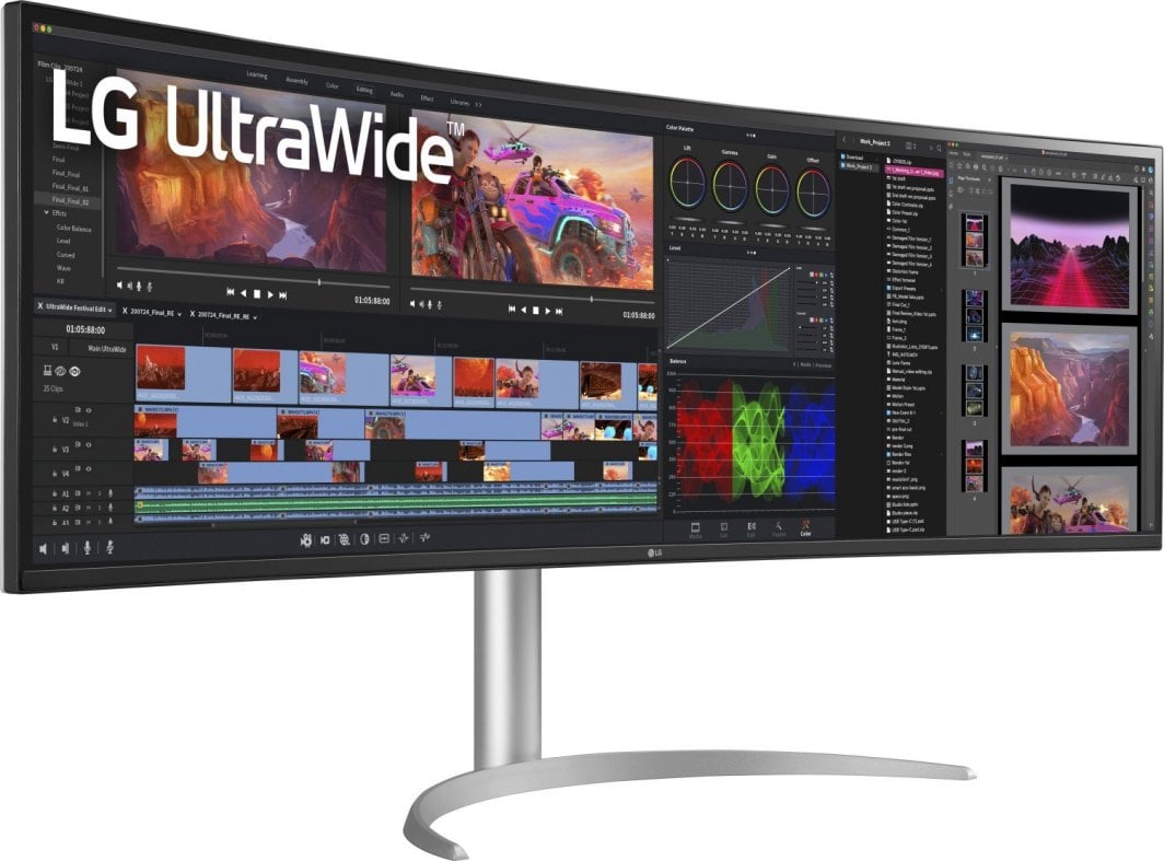 Monitor LG UltraWide 49WQ95X-W, 49", DQHD, 144 Hz, i bardhë