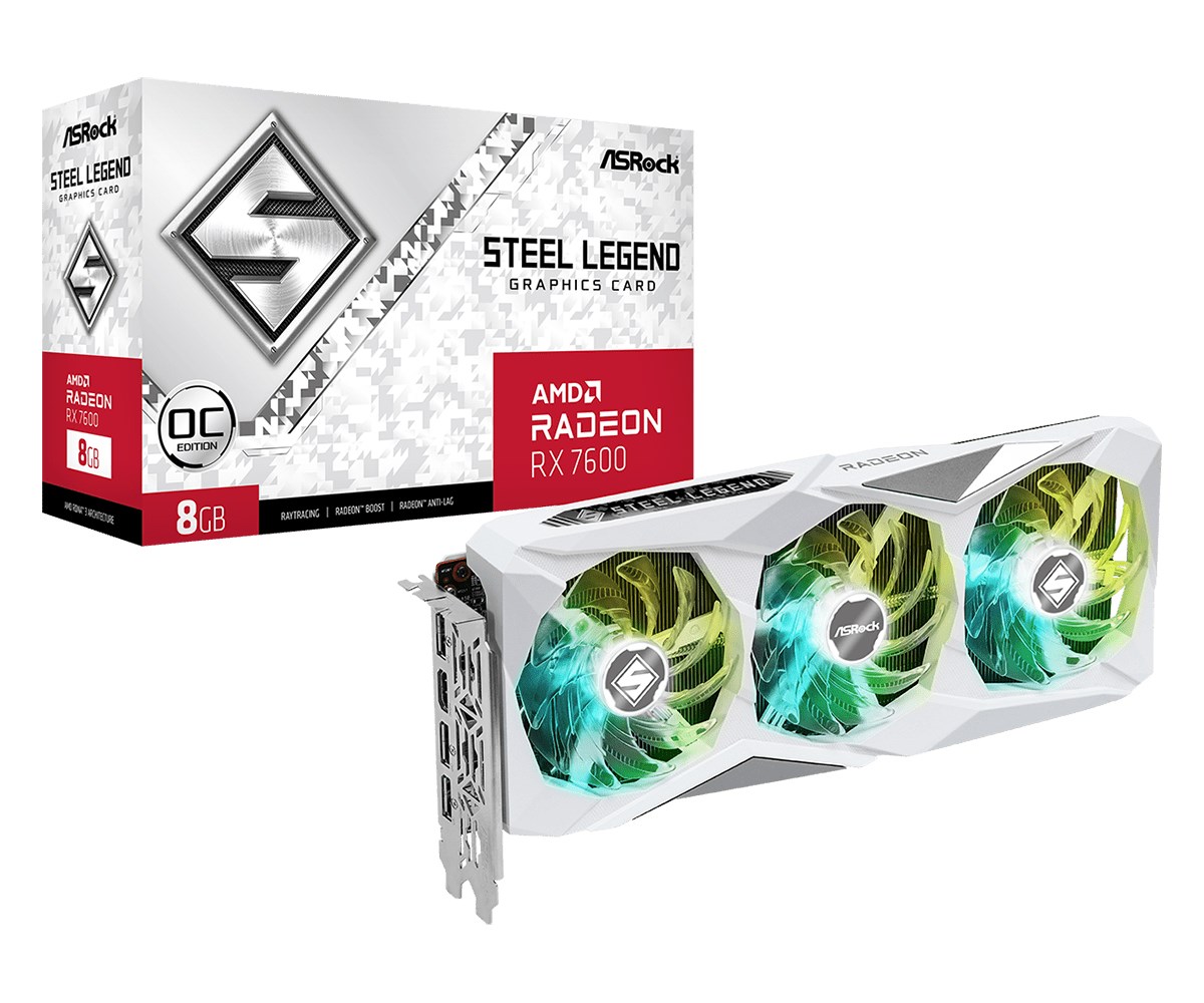 Kartë grafike ASRock AMD Radeon RX 7600, 8 GB GDDR6