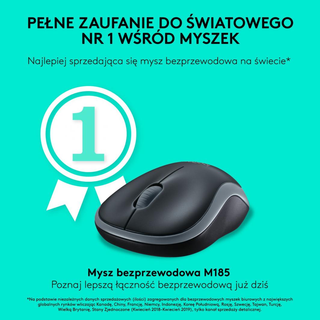 Maus Logitech M185 (910-002238), i hirtë