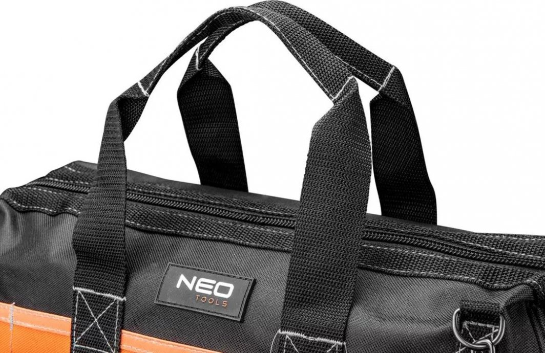 Çantë për vegla pune NEO, najlon 600D, e zezë/portokalltë