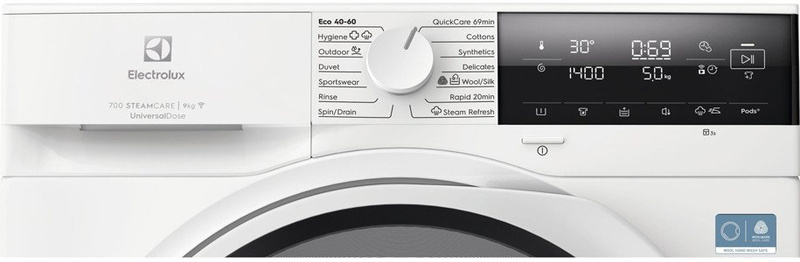 Lavatrice rrobash Electrolux EW7F3494FQE, 9kg, 1400rpm, klasa A, e bardhë