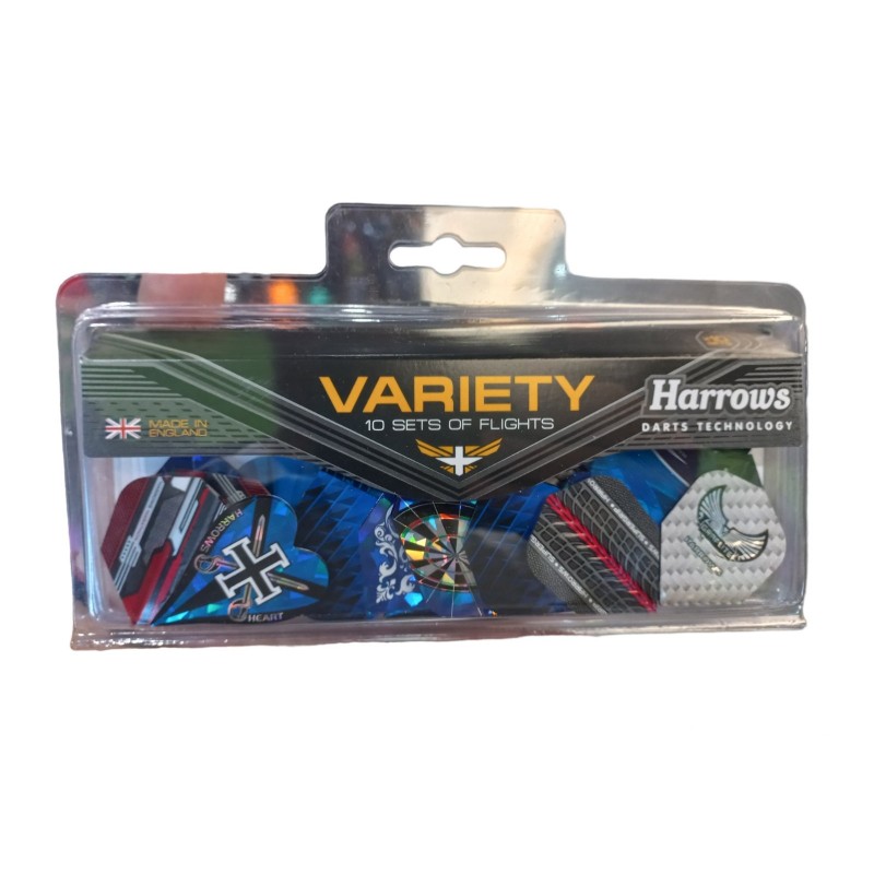 Flutura për shigjeta pikado Harrows, Flights VARIETY PACK - 10 cope