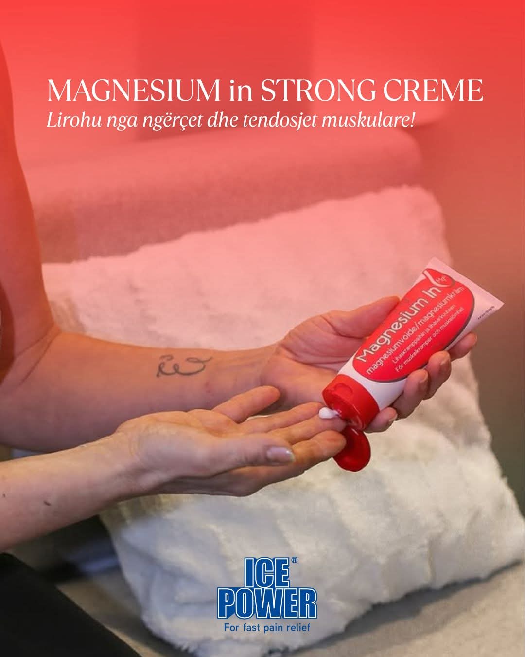 Ice Power Magnesium In Strong Creme, 90 g - Kremë magnezi