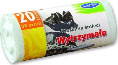 Qese plehrash Stella Pack, 20L, 30 copë, të bardha