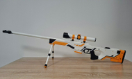 AWP Asiimov Skin 3D Print – Replikë nga CS2, 115cm AWP Asiimov Skin 3D Print – Replikë nga CS2, 115cm