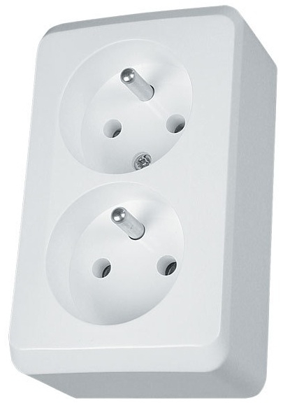 Prizë e dyfishtë Schneider Electric w/u 16A IP20 e bardhë GWN-230P - WDE001043 