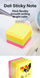 Postit DELI 51x51 400fl neon mix a03303 1/6