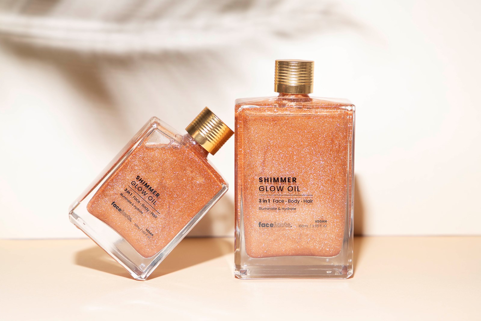 Face Facts 3in1 Shimmer Glow Oil - 100ml - Shkëlqyes-Ndriçues për trup dhe fytyrë