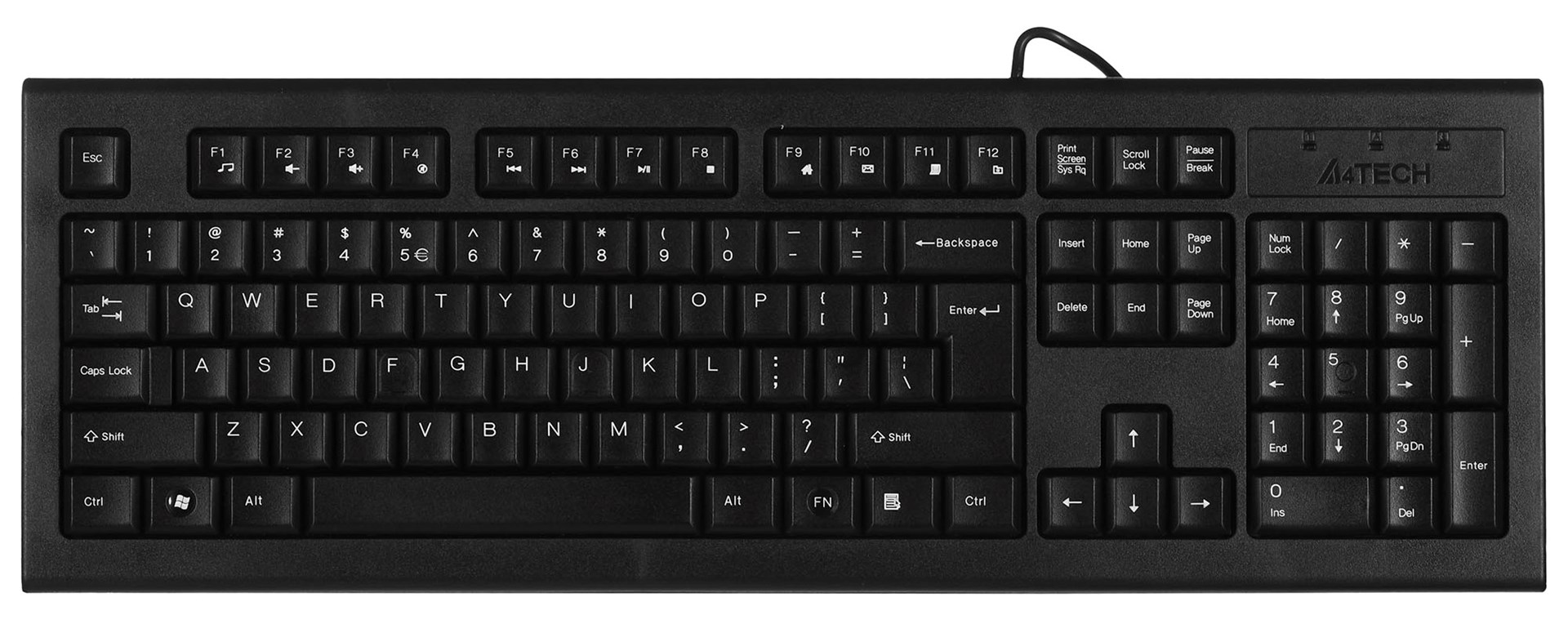 Tastierë A4 Tech KR-85, USB, e zezë