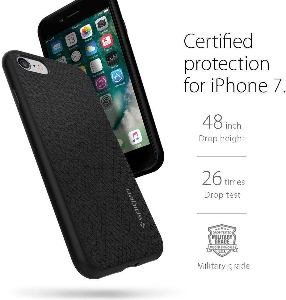 Mbrojtëse Etui Liquid Air për IPhone 7/8, e zezë