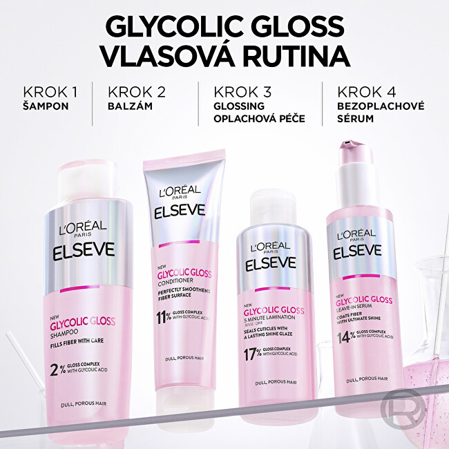 Kondicioner me acid glikolik Elseve Glycolic Gloss L'Oréal Paris, 150 ml
