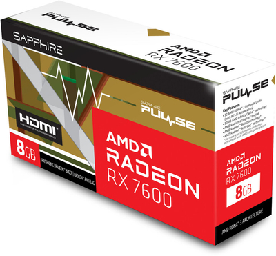 Kartelë grafike Sapphire PULSE Radeon RX 7600 GAMING 8GB, 8GB GDDR6