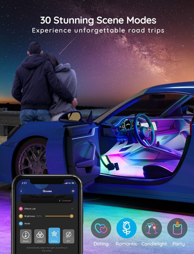 Shirit drite për makinë Govee Smart LED RGBIC