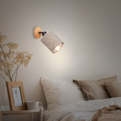 Spote Briloner, 13cm, 1x exkl., E27, 25W, taupe