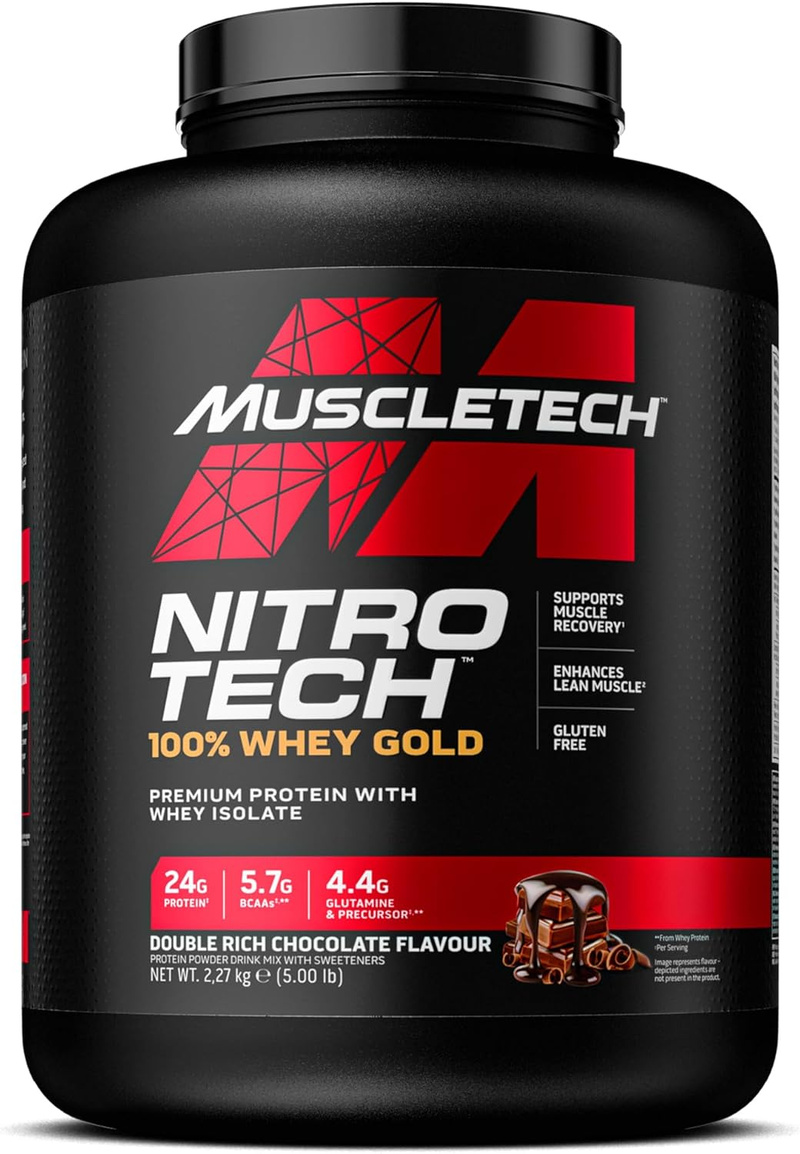 Suplemente Muscletech Nitro-tech 100% Whey Gold, Chocolate, 2.27kg