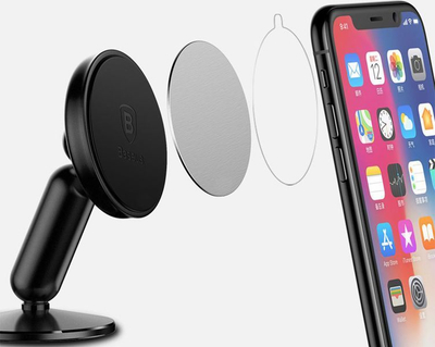 Mbajtëse telefoni Baseus Magnetic SUYZD-01, e zezë