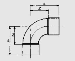 Gyp nyje Conex CU, 90 °, 28mm 5002A028000000