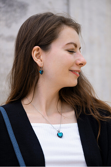Qafore Lampglas Exceptional Turquoise Heart NLH5