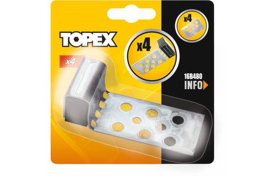 Kapëse magnetike pllakash Topex, 4 copë