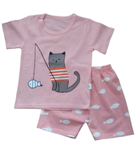 Set maicë & shorce për vajza Nrubi MSHVBR1, 100, rozë/ bardhë