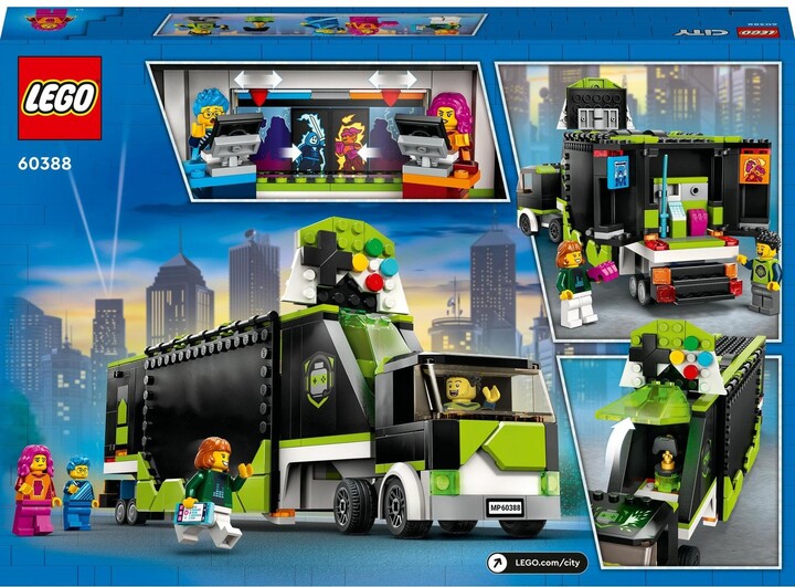 Set LEGO® City 60388 Gaming tournament in a truck, 344 pjesë