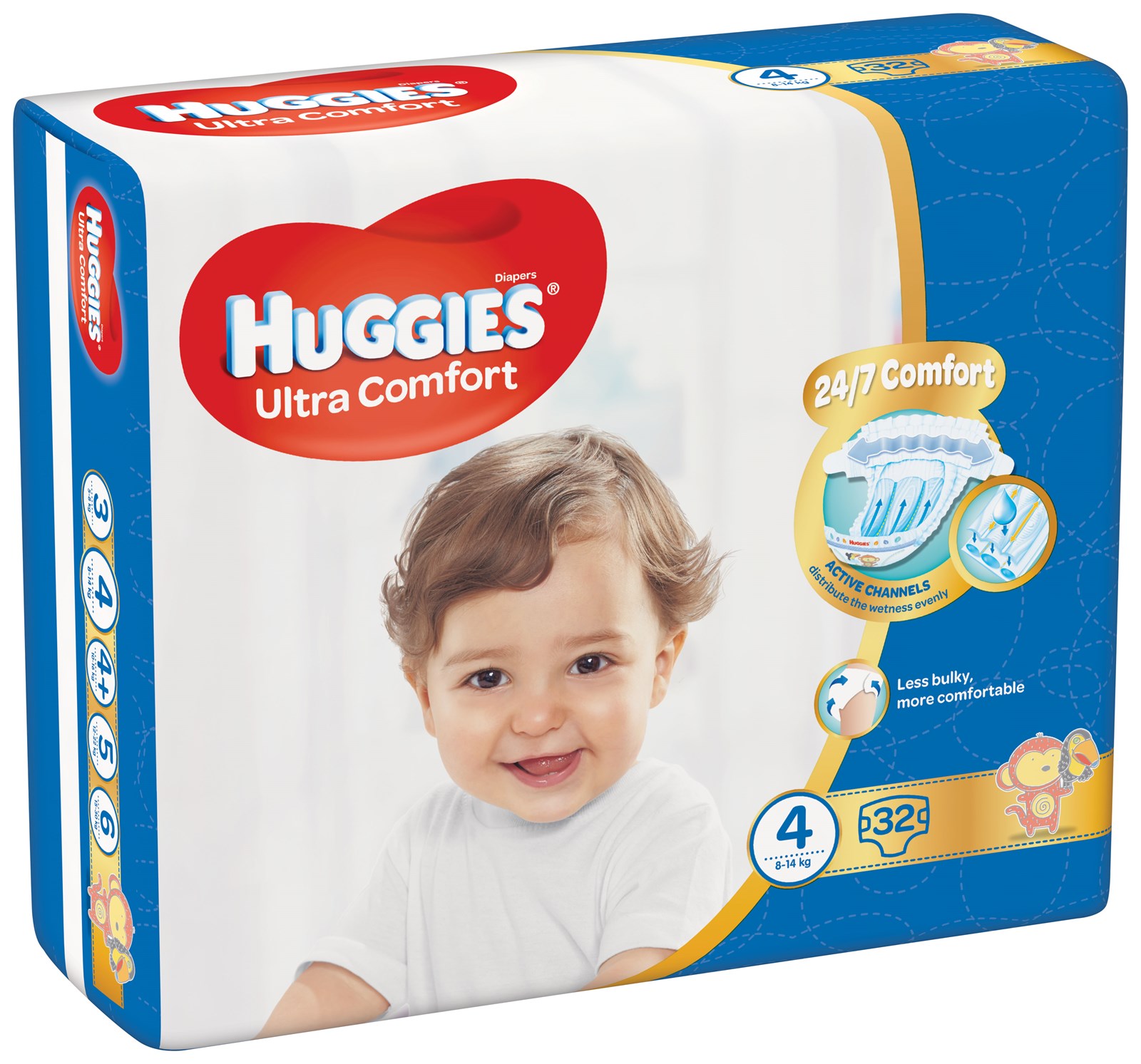 Pelena Huggies® Ultra Comfort 4 (8-14 kg, 32 copë)