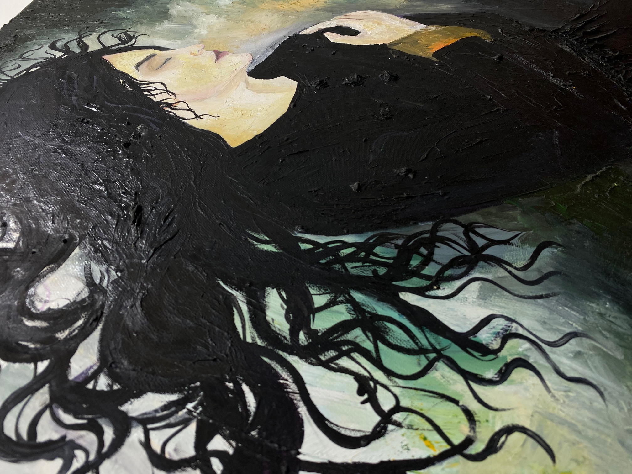 Pikturë Dar - 'Zonja' C1, akril & vaj në pëlhurë, 110 x 90 cm