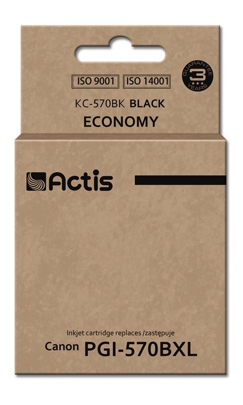 Ngjyrë për printer Actis KC-570Bk (zëvendësim për Canon PGI-570BK), 22 ml, e zezë Ngjyrë për printer Actis KC-570Bk (zëvendësim për Canon PGI-570BK), 22 ml, e zezë