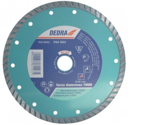 Teh prerës diamanti Dedra Turbo H1100, 115mm, 22.2mm