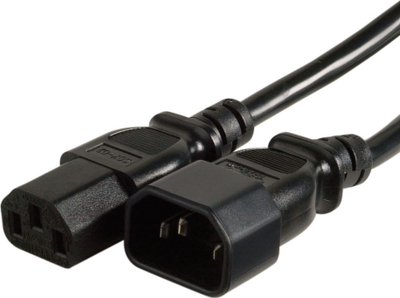 Kabllo energjie Inline IEC C13 - C14, 5m, e zezë