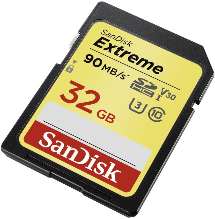 Kartë memorie SDHC SanDisk Extreme, UHS-I (U3), 32GB
