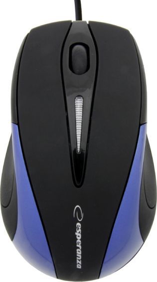 Глушец Esperanza Sirius, со кабел, USB, црна и сина