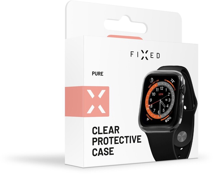 Mbrojtëse FIXED Pure, me xham mbrojtës për Apple Watch 40mm, transparente