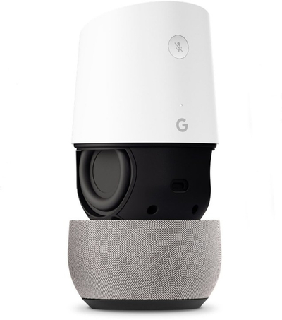 Altoparlant i mençur Google Home, i bardhë