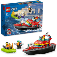 Set LEGO® City 60373 Fire Rescue Boat and Boat, 144 pjesë Set LEGO® City 60373 Fire Rescue Boat and Boat, 144 pjesë