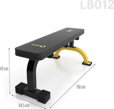 Stol për ushtrime HMS L8012 PREMIUM, i zi / i verdhë